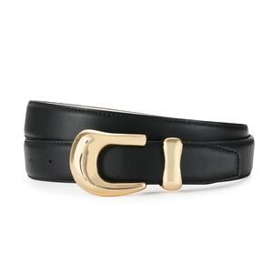 4953 Genuine Leather Belts For Women Black Belt With Gold Buckle Jeans